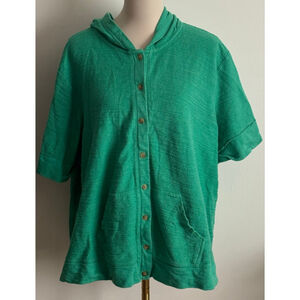 Women's Style & Co. Sport Green Hooded Sweatshirt 3X